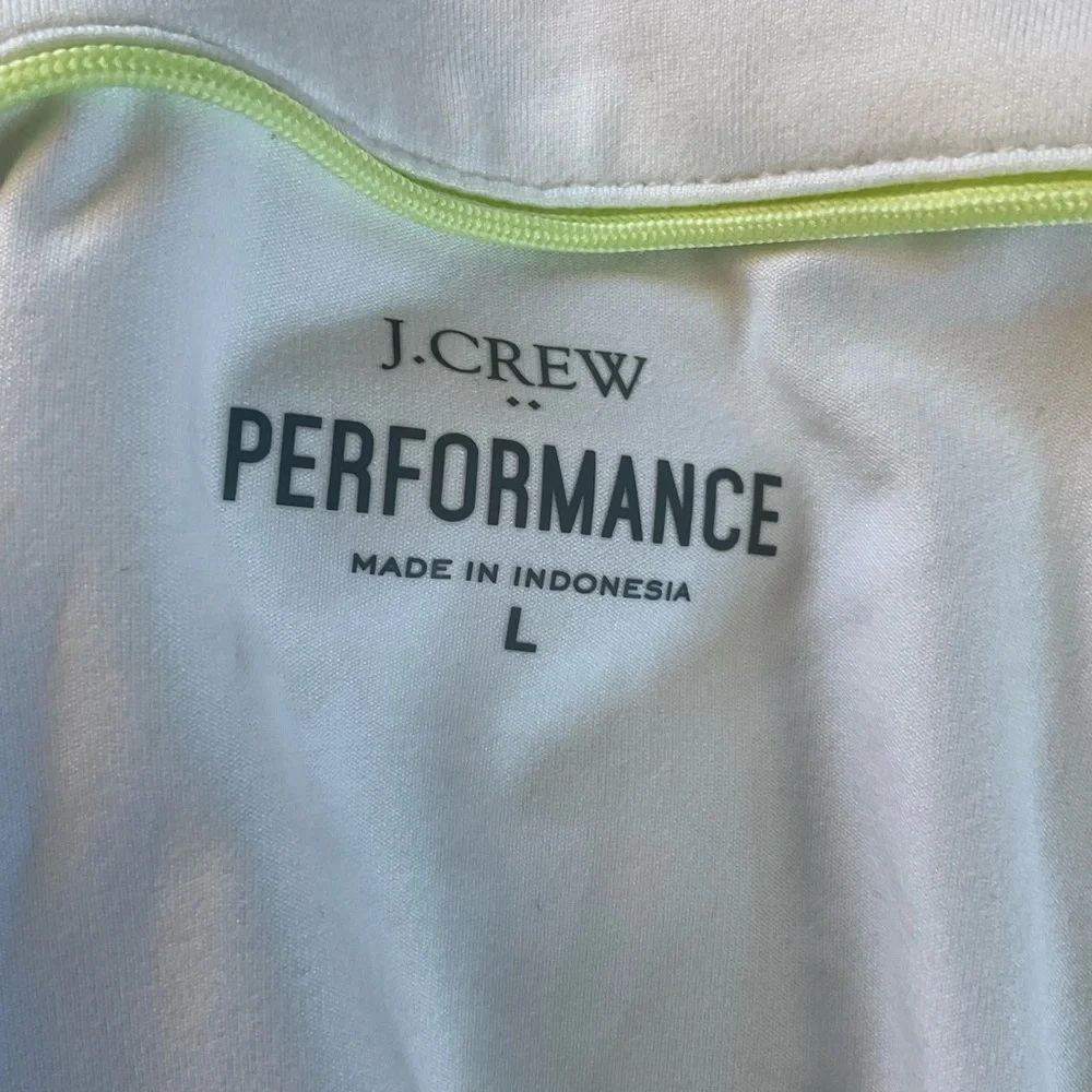 NEW J.Crew Performance polo‎ shirt White Size L NWOT Golf Tennis Pickleball